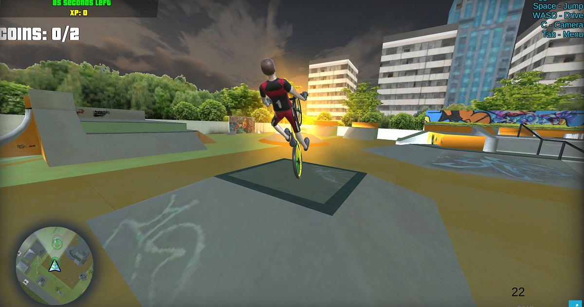 Aşırı BMX serbest stil 3D